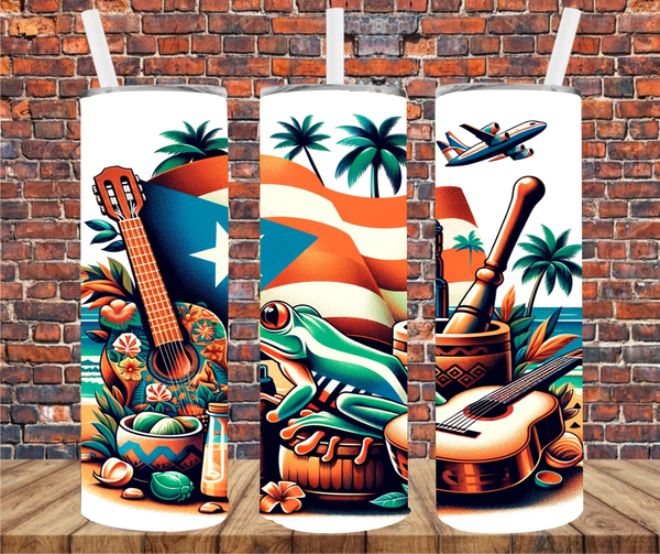 Puerto Rico - Tumbler Wrap Sublimation Transfers