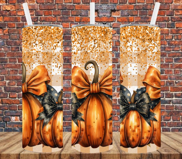 Fall Pumpkins - Tumbler Wrap - Vinyl Transfers