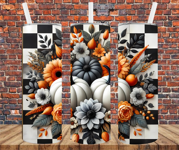 Pumpkin Bouquet - Tumbler Wrap - Vinyl Transfers