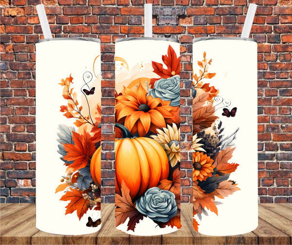 Pumpkin Arrangement - Tumbler Wrap - Vinyl Transfers