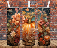 Fall Pumpkin - Tumbler Wrap - Vinyl Transfers