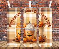 Pumpkin Spice & Everything Nice - Tumbler Wrap - Sublimation Transfers