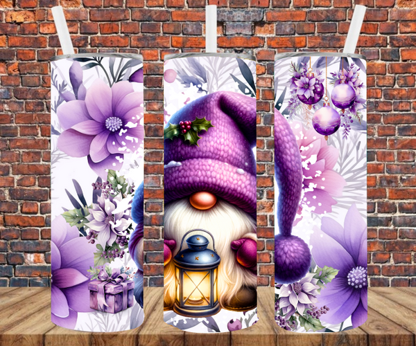 Winter Gnome with Lantern - Tumbler Wrap - Sublimation Transfers