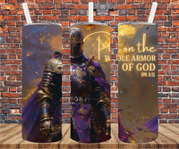 Put On The Full Armor Of God - Tumbler Wrap - Sublimation Transfers