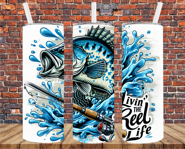 Livin' The Reel Life - Tumbler Wrap - Sublimation Transfers