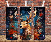 Reindeer - Tumbler Wrap - Vinyl Transfers