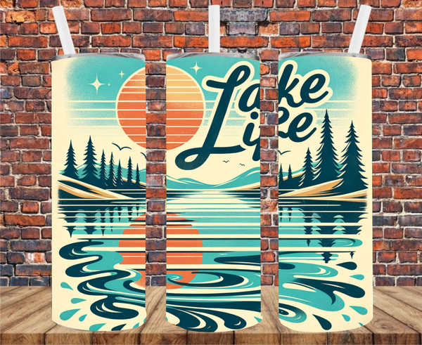 Lake Life - Tumbler Wrap - Vinyl Transfers