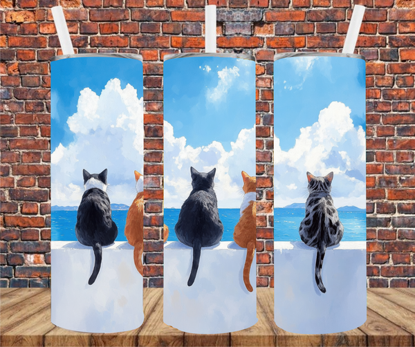 Gazing Cats - Tumbler Wrap - Sublimation Transfer