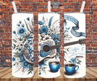 Running On Coffee & Country Music - Tumbler Wrap - Sublimation Transfers