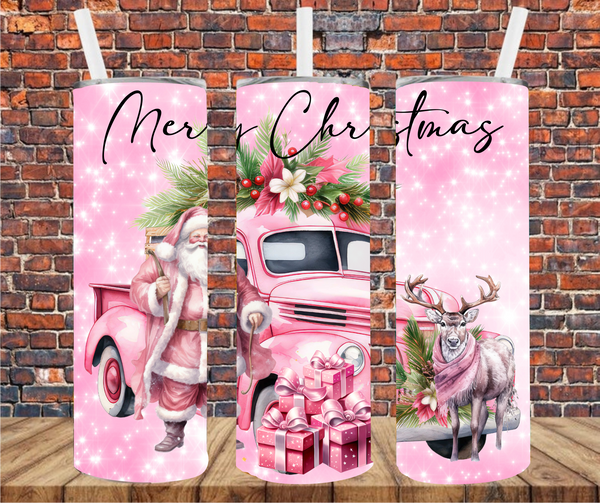 Christmas Vintage Truck- Tumbler Wrap - Sublimation Transfers