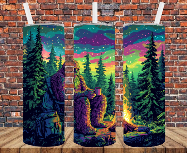 Sasquatch Chillin' - Tumbler Wrap - Sublimation Transfer