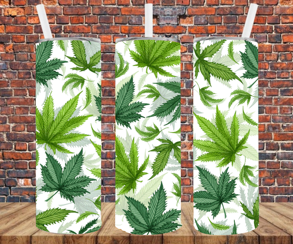 420 Leaves - Tumbler Wrap - Vinyl Transfers