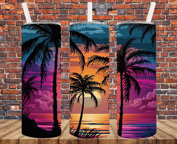 Palm Trees - Tumbler Wrap - Sublimation Transfers