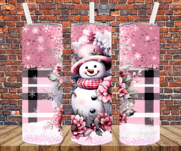 Snowman - Tumbler Wrap - Vinyl Transfers