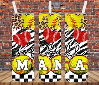 Softball Mom - Tumbler Wrap - Sublimation Transfers