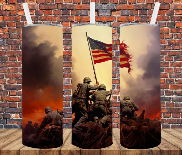 Soldiers Raising Flag - Tumbler Wrap - Sublimation Transfers