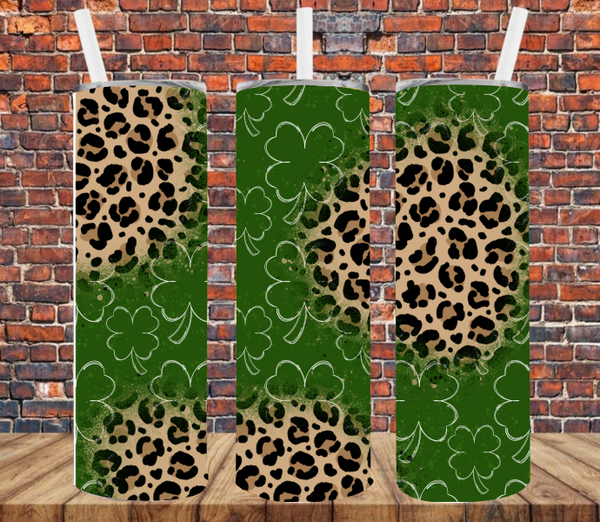 Leopard & Clovers - Tumbler Wrap Vinyl Transfers