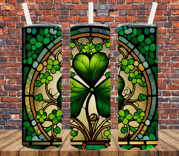 Stained Glass Clover - Tumbler Wrap Vinyl Transfers