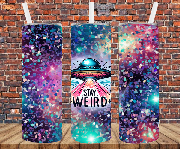 Stay Weird - Tumbler Wrap - Sublimation Transfer