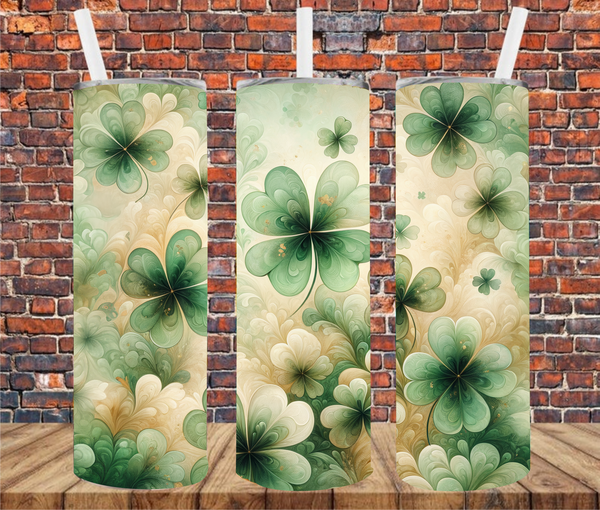 Lucky Clovers - Tumbler Wrap - Vinyl Transfers