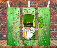 St. Patrick's Day Gnome - Tumbler Wrap - Vinyl Transfers