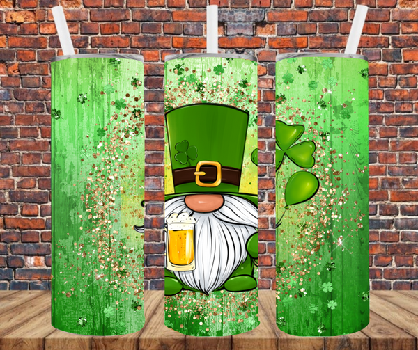 St. Patrick's Day Gnome - Tumbler Wrap - Sublimation Transfers
