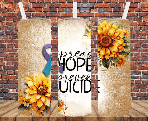 Spread Hope Prevent Suicide - Tumbler Wrap - Sublimation Transfers