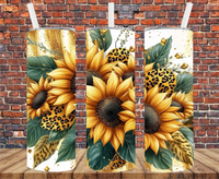 Sunflower Bouquet - Tumbler Wrap - Sublimation Transfer