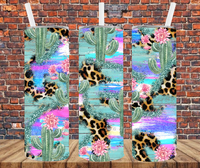 Cactus & Leopard - Tumbler Wrap - Sublimation Transfers