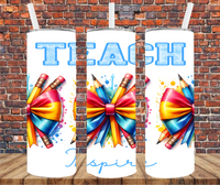 Teach Inspire - Tumbler Wrap - Vinyl Transfer