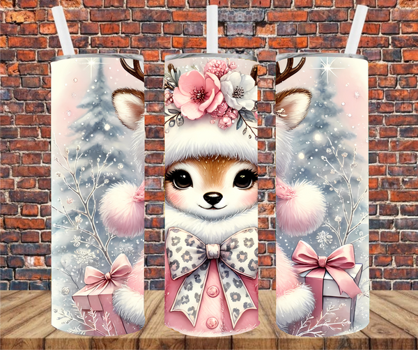 Cozy Reindeer - Tumbler Wrap - Sublimation Transfer