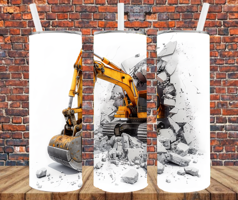 Trackhoe - Tumbler Wrap - Sublimation Transfers