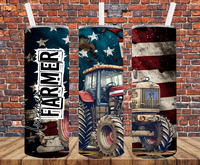 Farmer - Tumbler Wrap - Sublimation Transfers