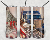 American Trucker - Tumbler Wrap Sublimation Transfers