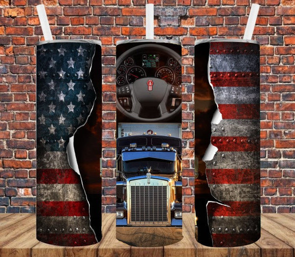 American Trucker - Tumbler Wrap Sublimation Transfers