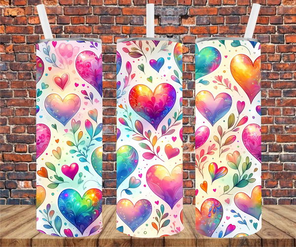 Hearts - Tumbler Wrap - Sublimation Transfers