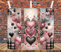 Hearts - Tumbler Wrap - Vinyl Transfers