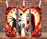 Valentine Jack & Sally - Tumbler Wrap - Sublimation Transfers