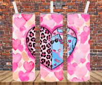 Nurse Valentine - Tumbler Wrap - Sublimation Transfers