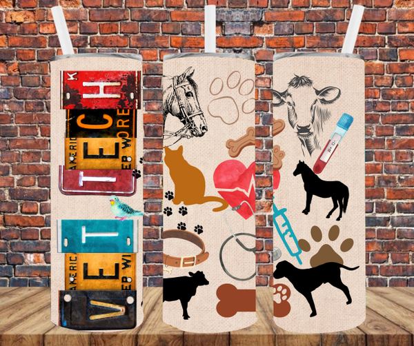 Vet Tech - Tumbler Wrap - Sublimation Transfers