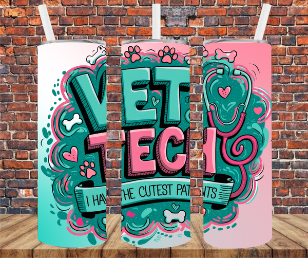 Vet Tech - Tumbler Wrap - Vinyl Transfers