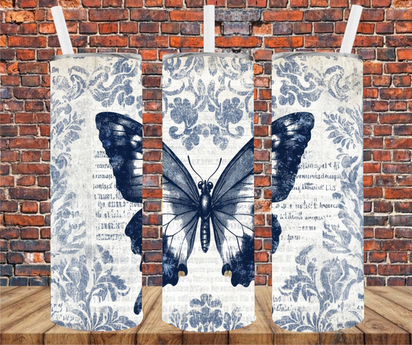 Victorian Butterfly - Tumbler Wrap - Sublimation Transfers