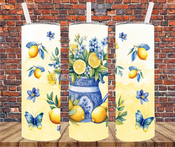 Lemons - Tumbler Wrap - Sublimation Transfers