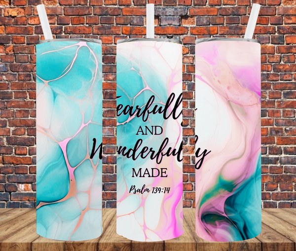 Fearfully & Wonderfully Made - Tumbler Wrap - Sublimation Transfers