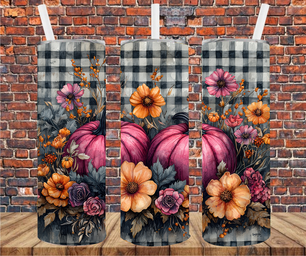 Fall Pumpkins - Tumbler Wrap - Vinyl Transfers