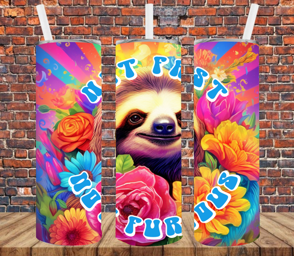 Not Fast Not Furious  Sloth - Tumbler Wrap - Sublimation Transfers