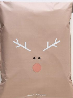 Reindeer Face - Heavy Duty - Poly Shipping Mailer Envelopes