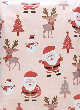 Santa & Reindeer - Heavy Duty - Poly Shipping Mailer Envelopes