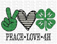 LOVE 4H - Waterslide, Sublimation Transfers