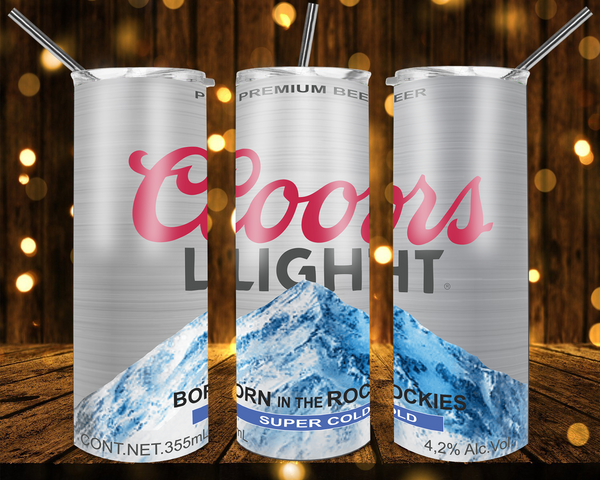 Beer Coors - Tumbler Wrap Vinyl Transfers